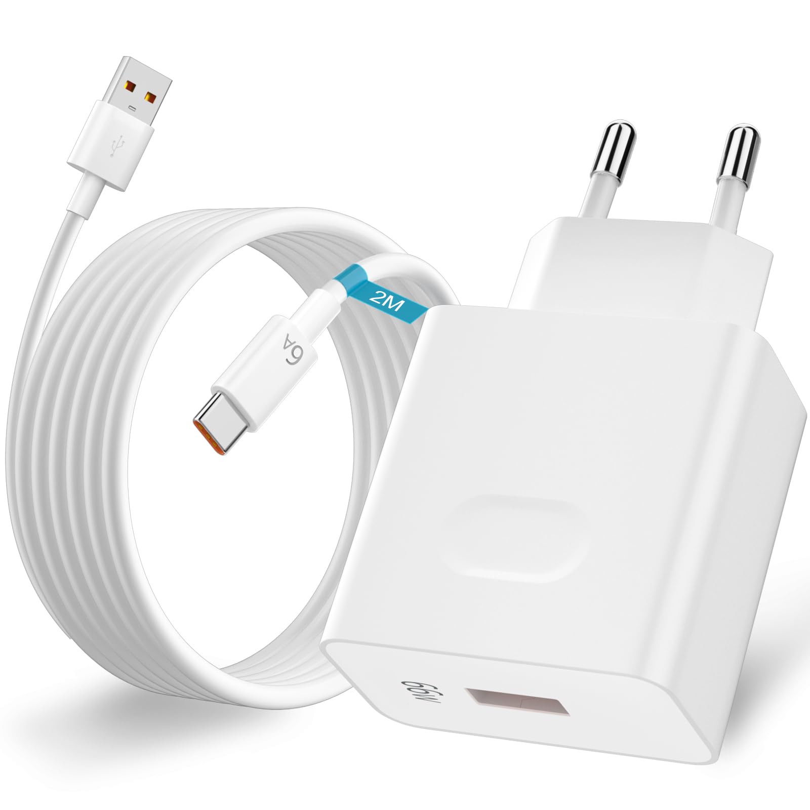 Caricabatterie USB 35W con cavo USB C 1m per HONOR 400 Lite 5G Pad X9a X6c