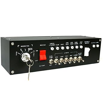 Meza-Ignition Panel for Flight Simulator game MSFS2020, X-Plane for a Home Cockpit or Standalone use on a Desk