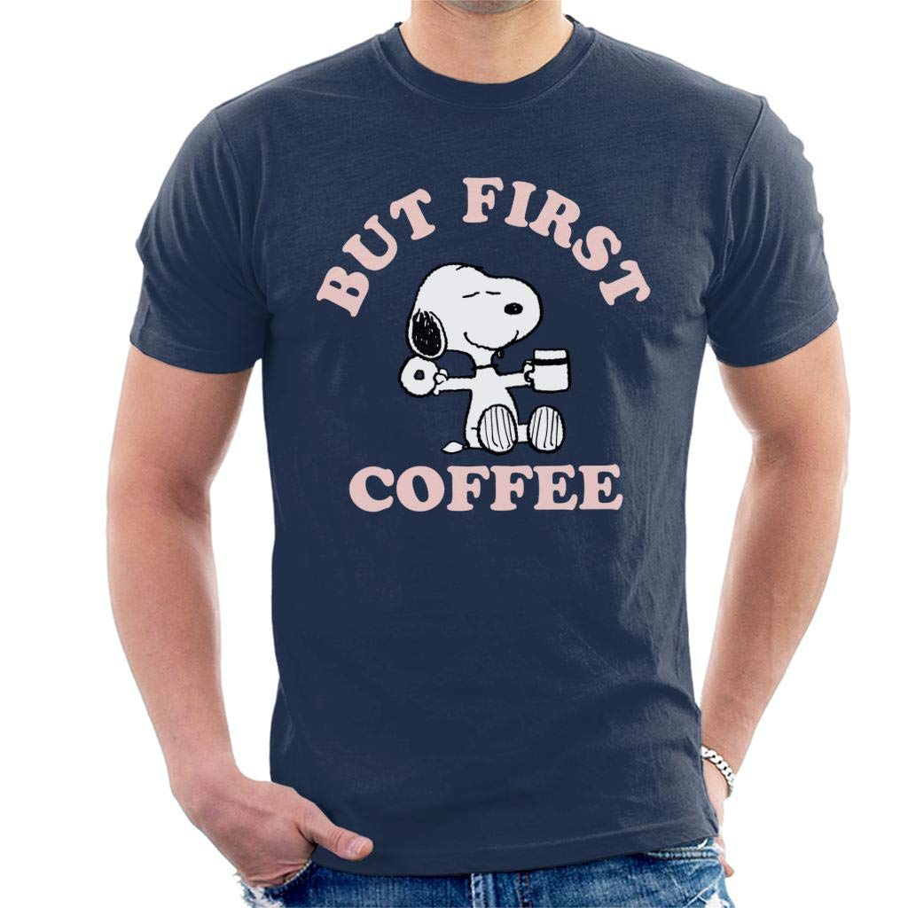 Peanuts But First Coffee Snoopy Men's T-Shirt