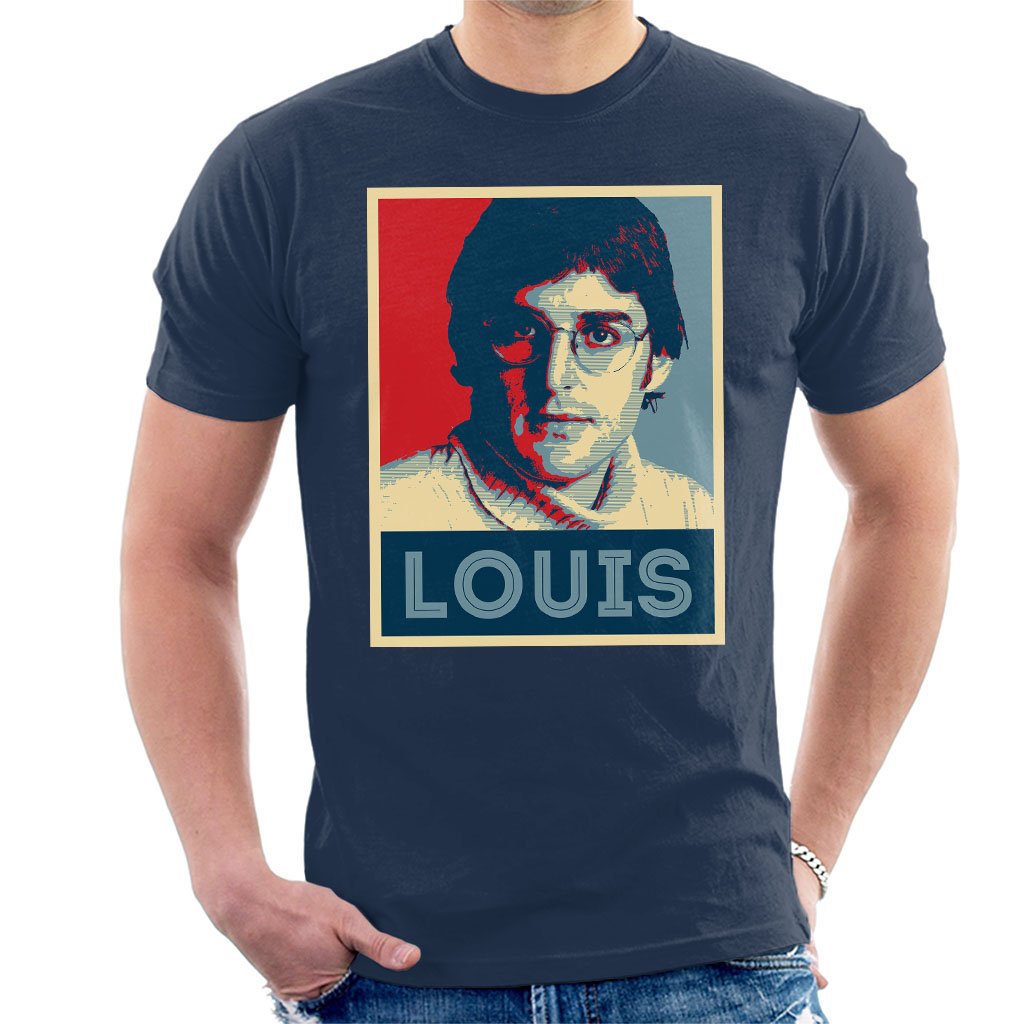 Cloud City 7 Men's Navy Blue Louis Theroux Hope Poster T-Shirt