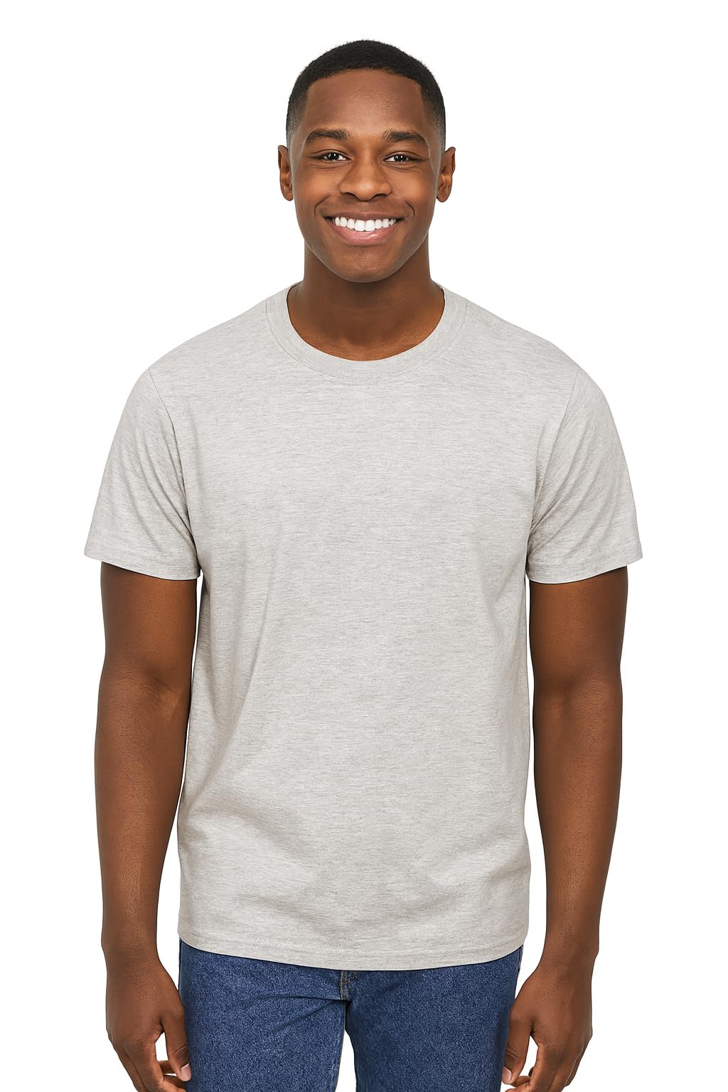 Mens T-Shirts Ringspun Cotton Crew Neck Tee Shirts Casual Wear T Shirt Pre Shrunk with Panel Wash