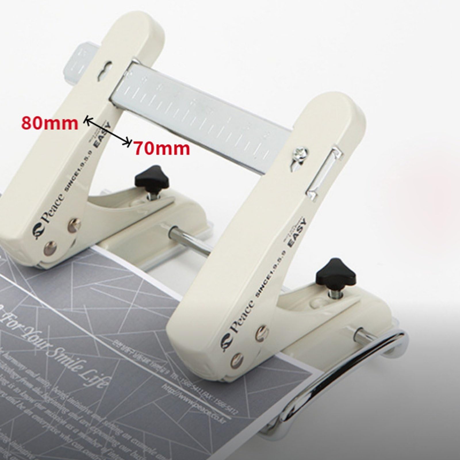 Perforatore di Carta per Ufficio Compatibile con Raccoglitori Perforatrice Bucherellatrice Strumento per Documenti Costruzione Robusta E Base Stabile, 4-Fori Regolabile