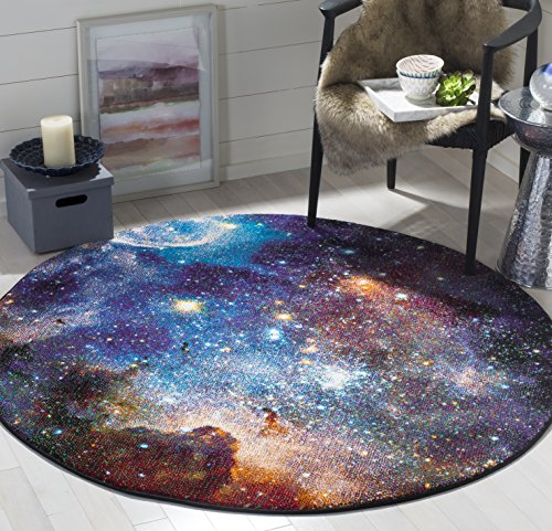 Tapete redondo 5'3" Safavieh Galaxy Abstracto Morado