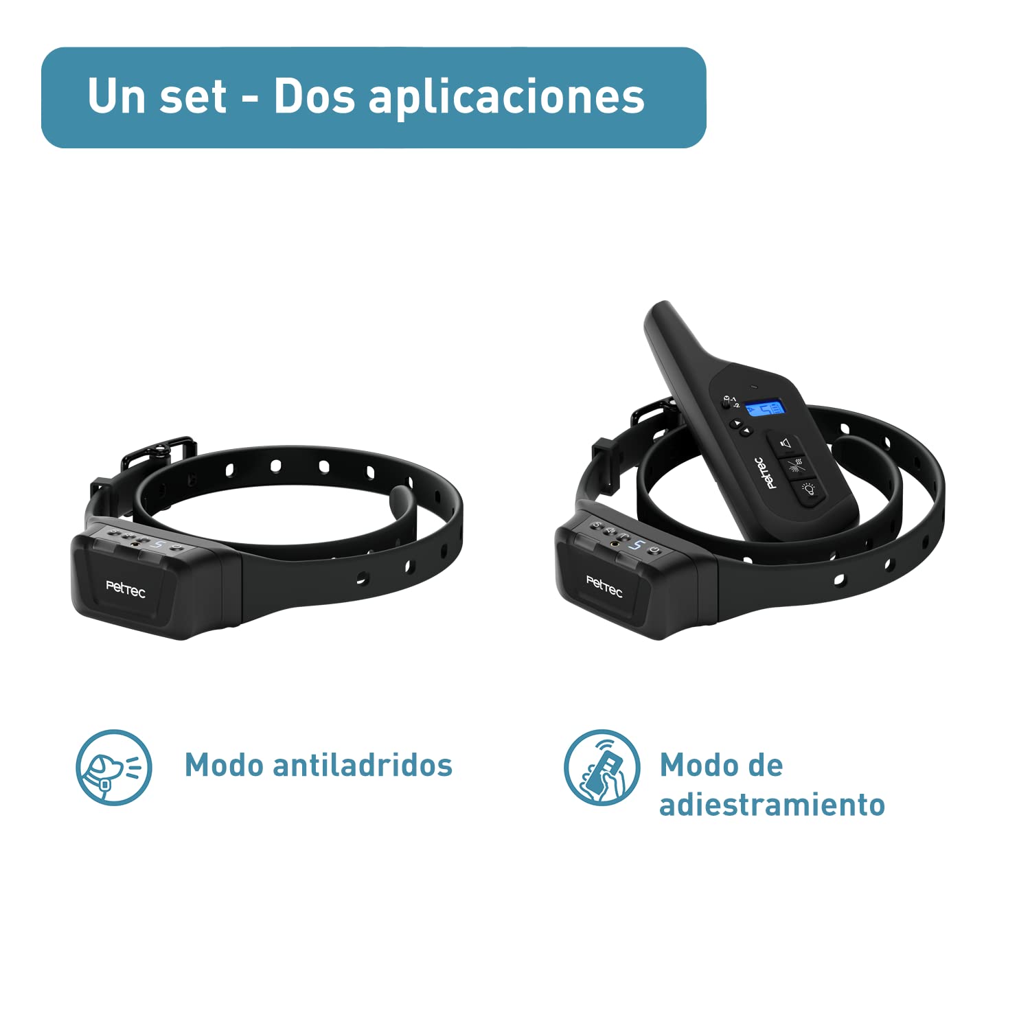 PetTec Collar de Pulverización con Mando a Distancia, hasta 600m - Collar Antiladrido de Entrenamiento Pulverizador, Remoto y Resistente al Agua, Dispositivo de Entrenamiento - Seguro para tu Perro