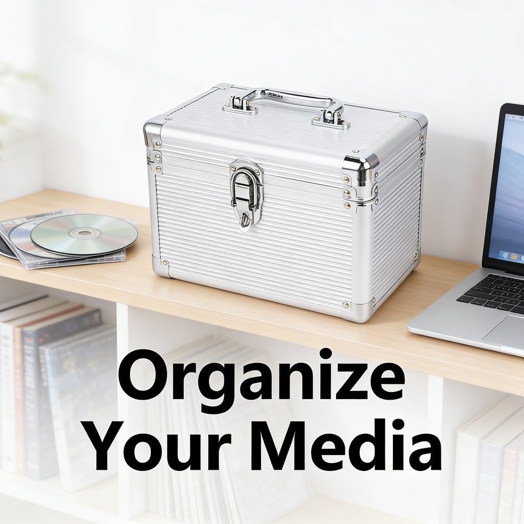 DVD Storage Holder, Water Proof CD Case, 6 Slots, Black, Portable Disc Organizer for Home, Office, Travel - Dust, Easy Access, Ideal for Music and Movie Collections