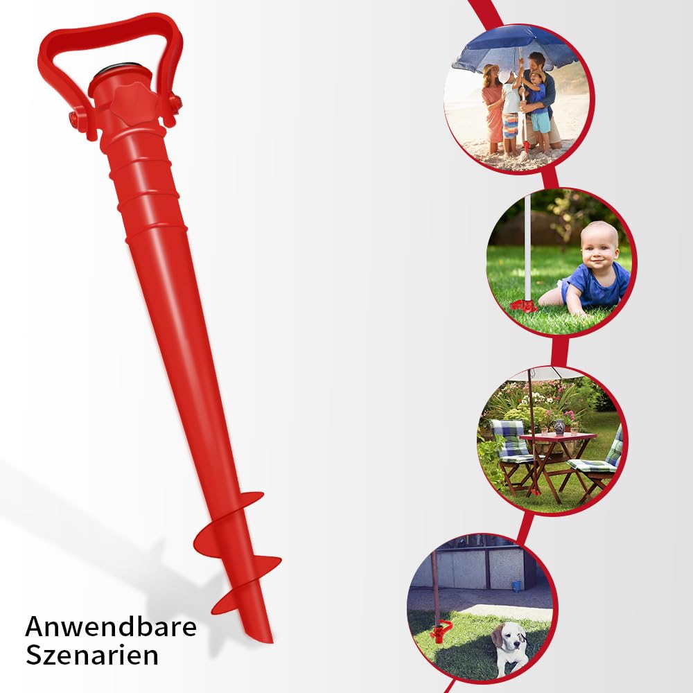 GIKPAL 2PCS Support de Parasol pour Plage Sable ou Terre Pieds de