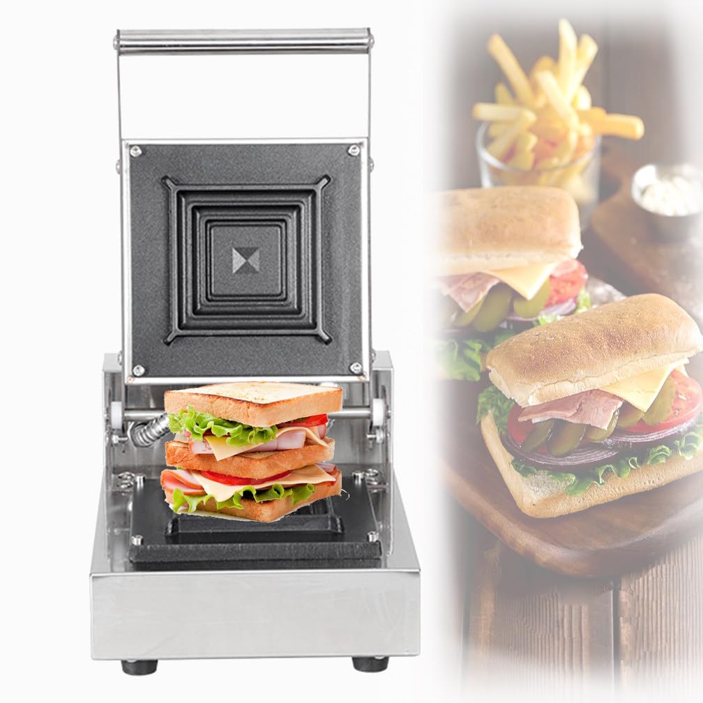 Opiekacz do kanapek Prasa Panini, komercyjna prasa Panini i grill Opiekacz do kanapek Opiekacz do tostów z głębokim nadzieniem, Kontrola temperatury Nieprzywierająca płyta grzejna
