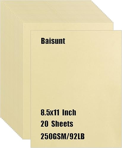 Vista 23 de Baisunt 20 hojas de papel grueso de cartulina azul marino para proyectos de arte, álbumes de recortes, tarjetas e invitaciones (8.5 x 11 pulgadas)