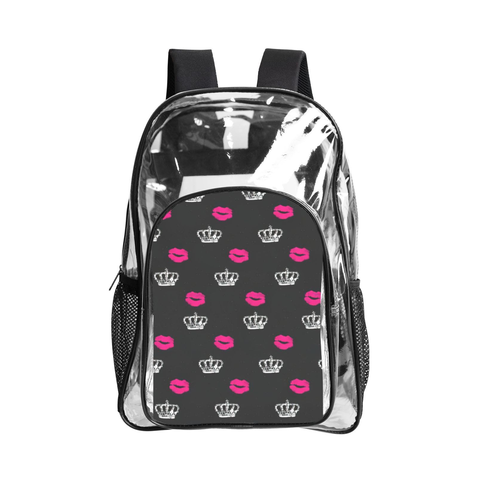 Sac transparent couronne imprimé grand modèle imperméable - 8