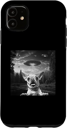 Miniatura 10 de iPhone 11 Pro Alien UFO Selfie Chihuahua Spaceship Weirdcore Dog Case