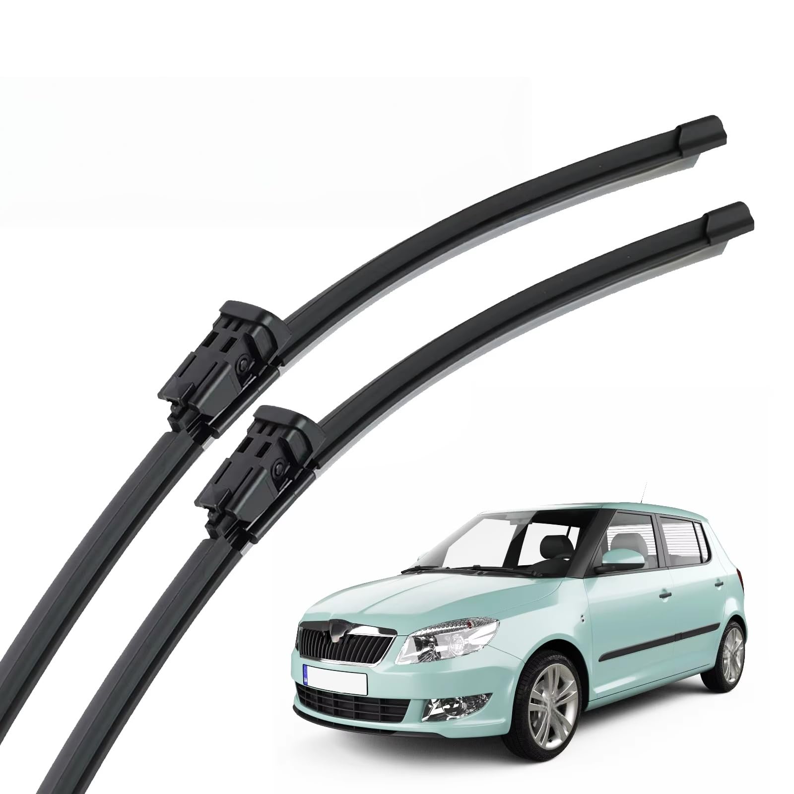 PAPEP Windscreen Wiper Blades for Skoda Fabia 5J 2007-2014 21''+21'', Front Replacement Wipers OEM Quality Water Repellent Rubber Automotive Windshield
