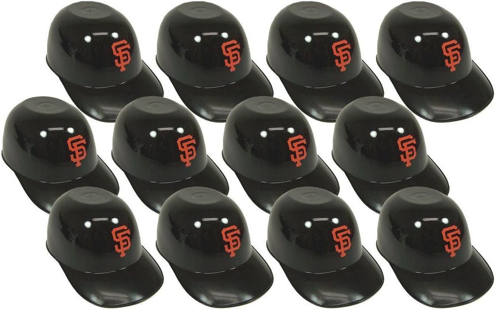 MLB Mini Batting Helmet Ice Cream Sundae/Snack Bowls, Giants - 12 Pack