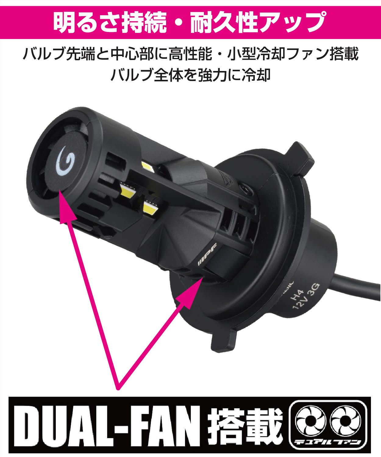 M's Basic by IPF ヘッドライト LED 車用AMZ-HL541 Amazon | M's Basic by IPF ヘッドライト LED H4 6500K 5500lm/4800lm