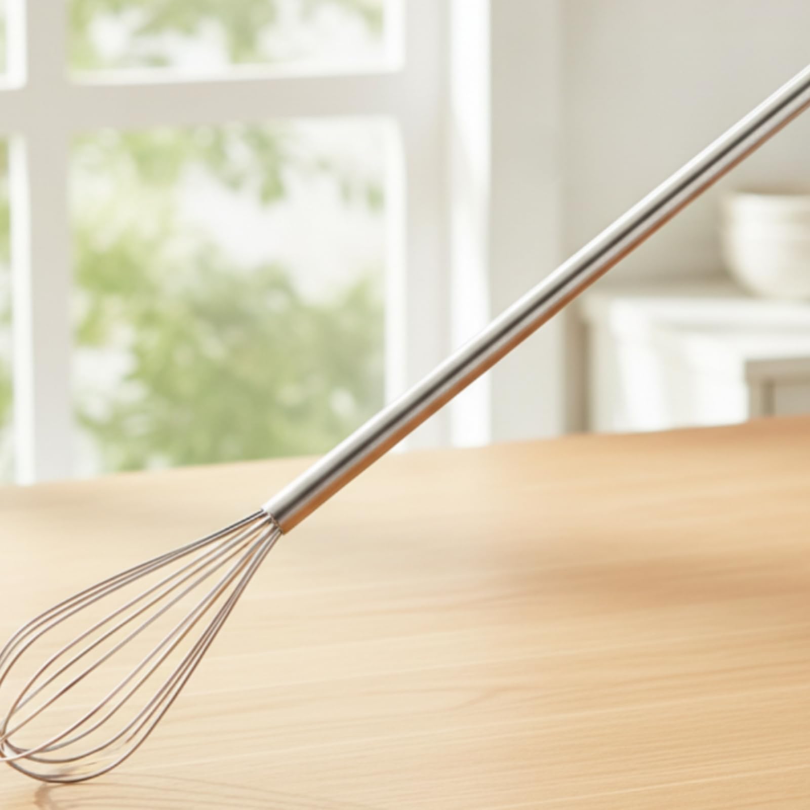 Baoblaze de Acero Inoxidable Manual Varilla de Cocina de Huevos Mango Recto y Eje Estrecho para Manejo Cómodo Emulsiona Salsas y Monta Claras Adecuado para, 40 Pulgadas