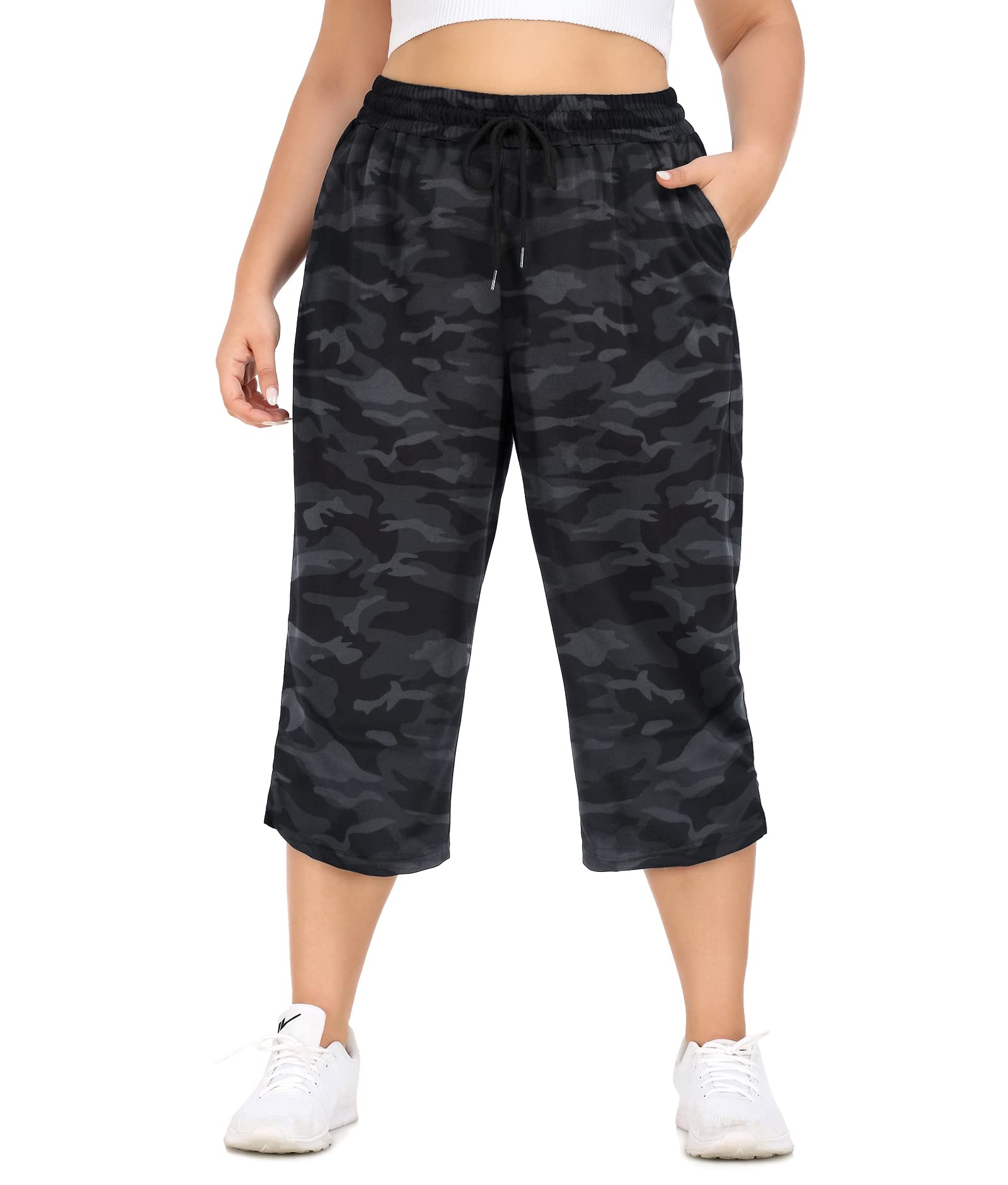 COOTRY Plus Size Capri