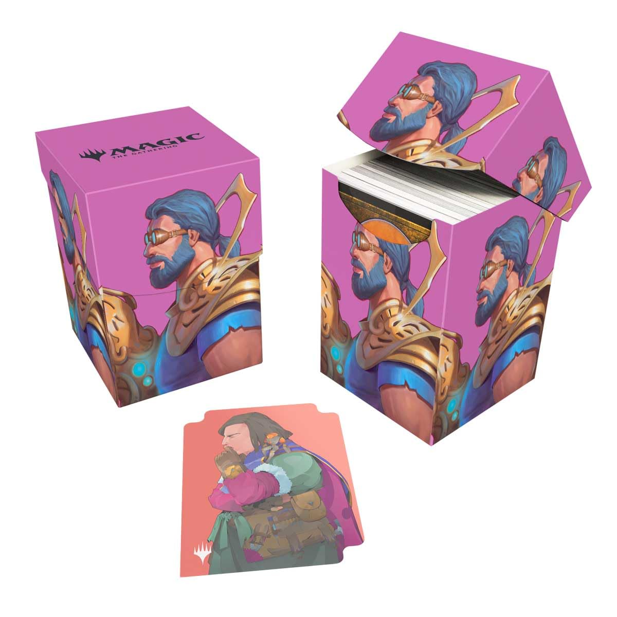 Ultra Pro - Modern Horizons 3 Satya, Aetherflux Genius 100+ Deck Box® for Magic: The Gathering, Standard Size Organizer Double-sleeved Card Protector Self-locking lid Deck Box