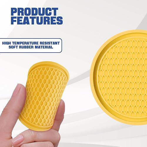 Miniatura 3 de 4 posavasos para automóvil, 2.75 pulgadas, universales, para automóvil, con inserción, tapete de silicona antideslizante, accesorios para el