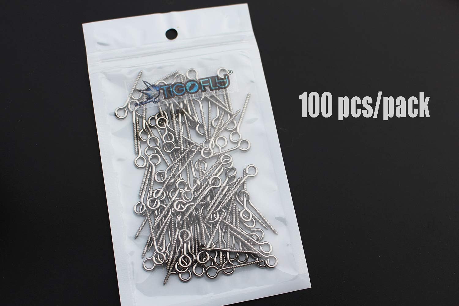 Tigofly 100 pcs 25mm Screws Stainless Steel Plug Hardware Jerk Baits Lure Making DIY Fishing Lure : Everything Else