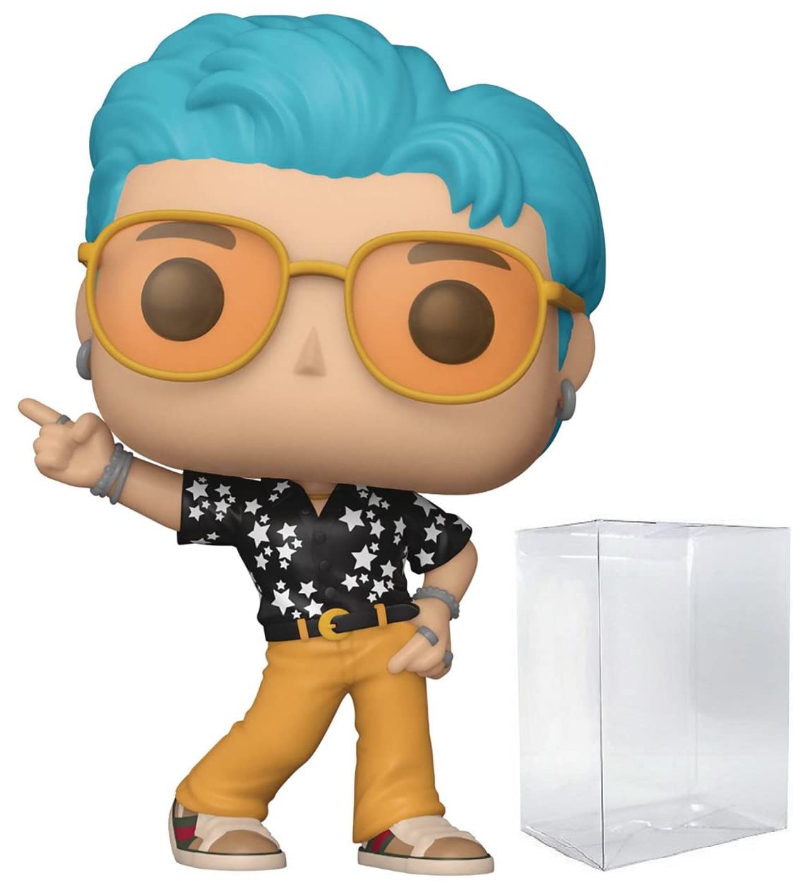 BTS - Dynamite - RM Funko Pop! Vinyl Figure (Bundled with Compatible Pop Box Protector Case), Multicolored, (3.75 inches)