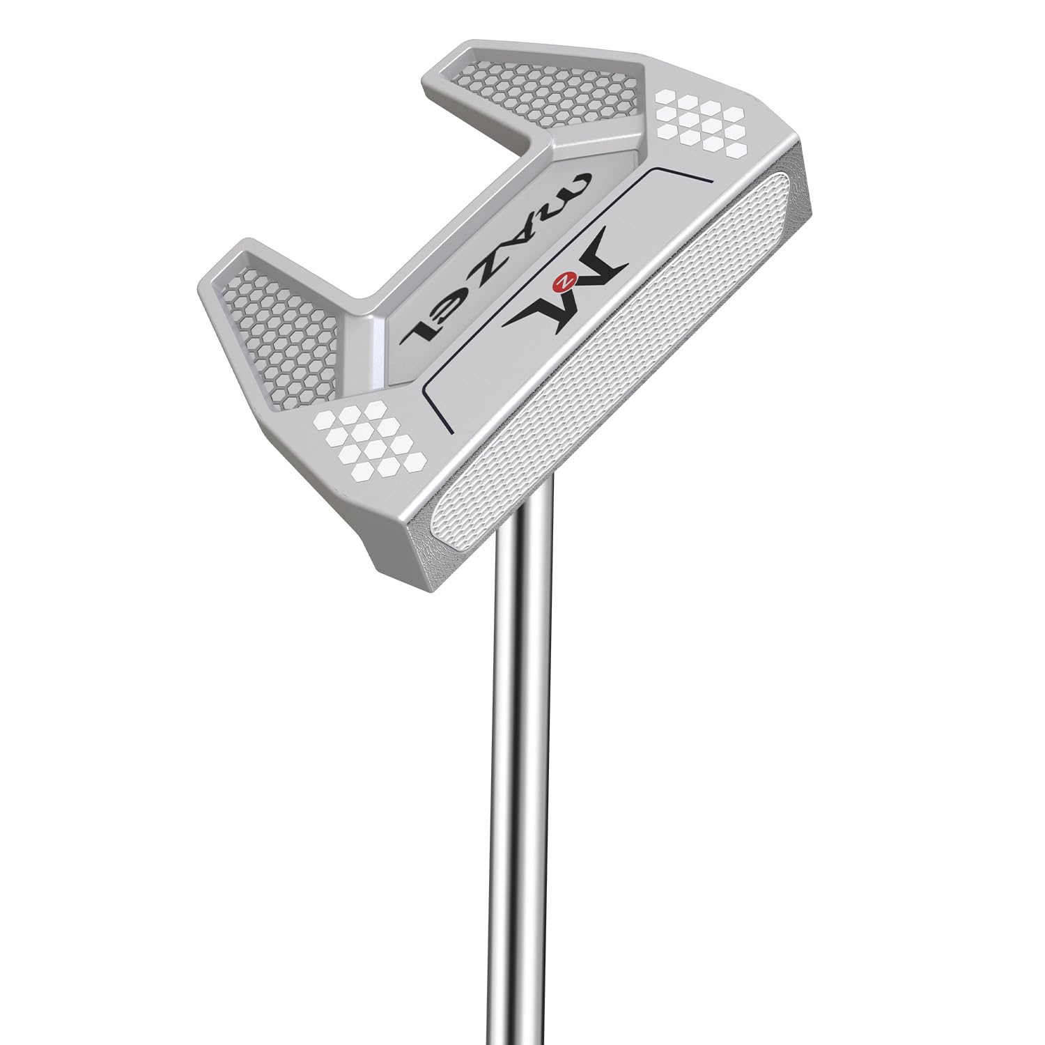 Mazel Golfschläger-Putter mit CNC-gefräster Oberfläche für Damen und Herren, 89,9 cm Edelstahlschaft, Silber