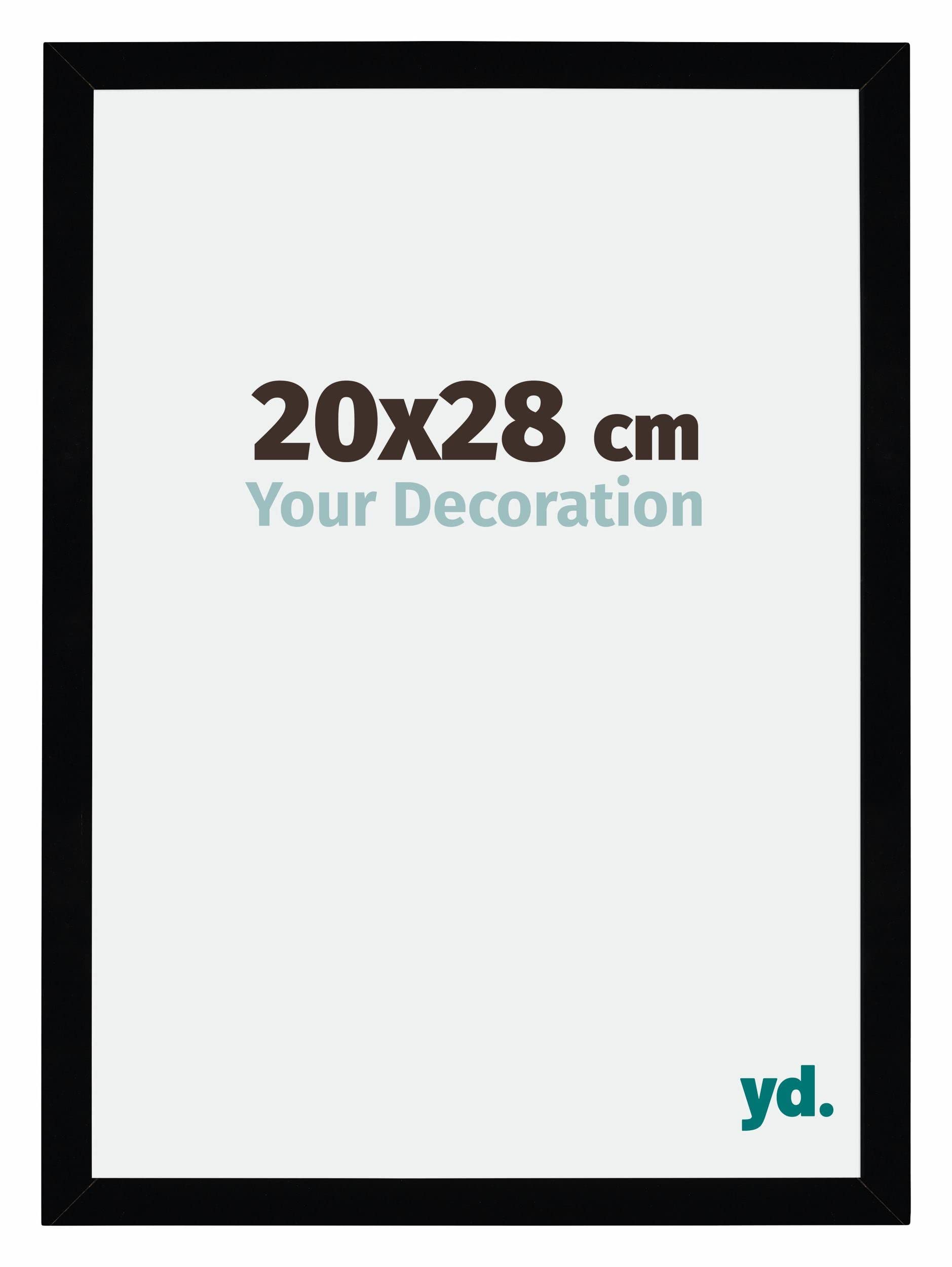 Your Decoration - Picture Frame 20x28 cm - Black High Gloss - Decorative Wall Frame in MDF with Antireflection - Frame 20x28 - Mura