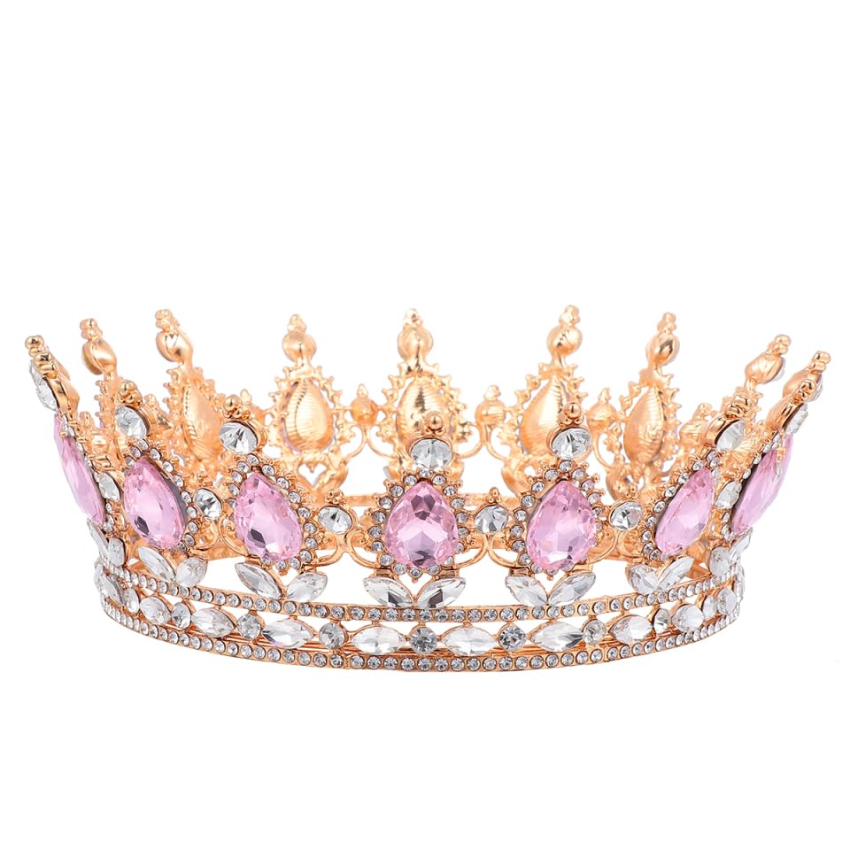 WOONEKY De Novia Con Diamantes De Imitación Tiara Vintage Para Mujer Accesorio Elegante Para Boda Y Fiesta Tocado De Pelo De 6.3X6.3X2.1 Pulgadas
