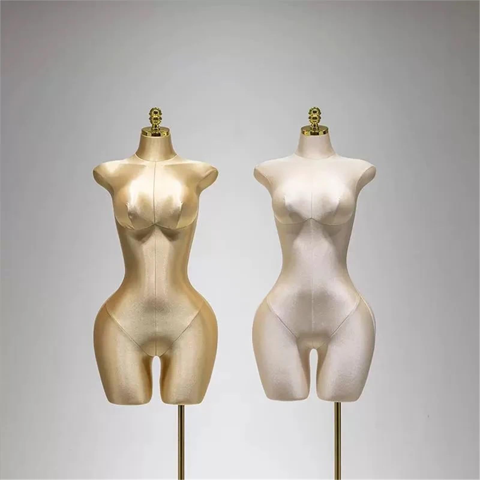 Schneiderpuppe Plus Size weibliche Schaufensterpuppe Körper Oberkörper große Gesäß Kleid Form Kleidung Pinning fähig(Brown)