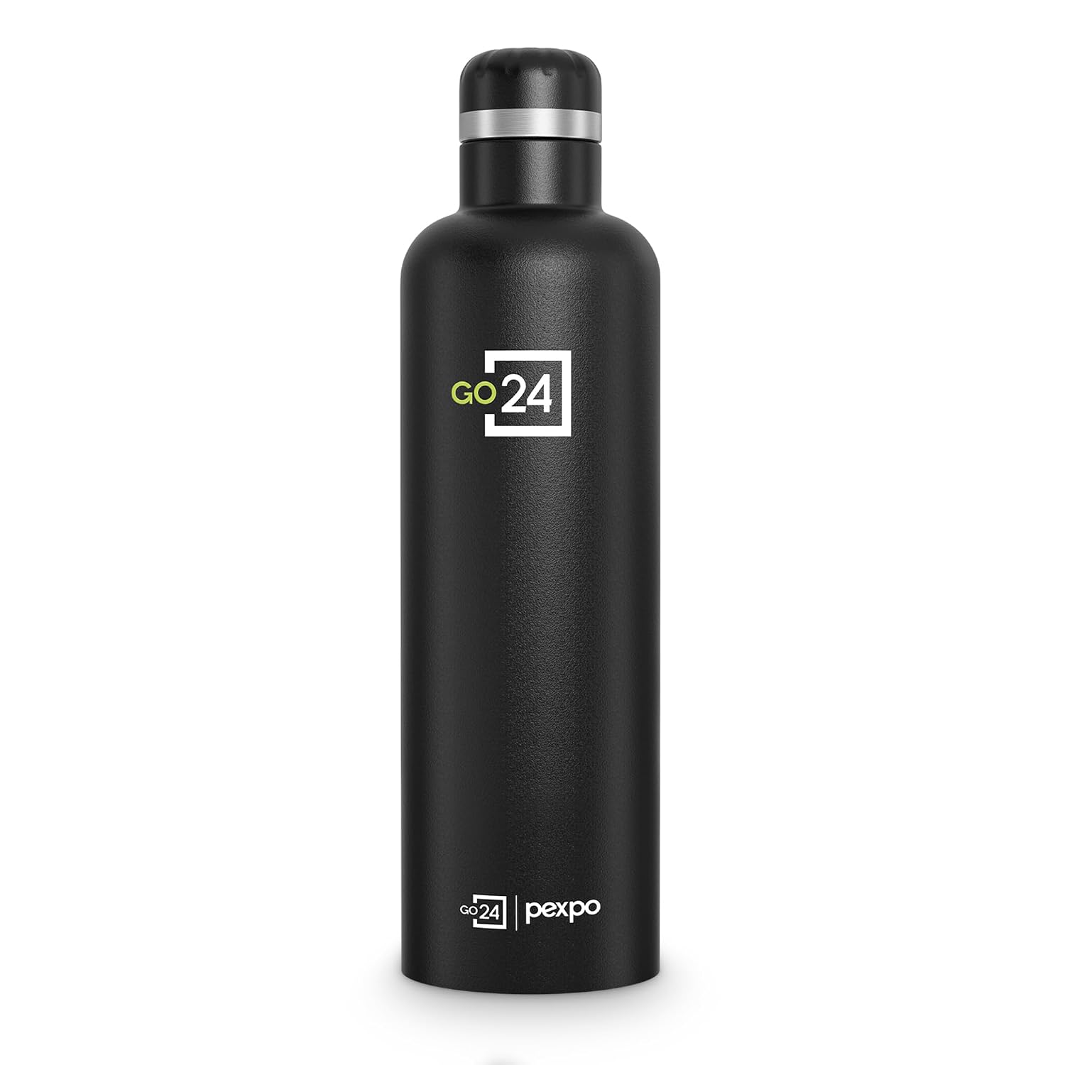 Go24 pexpo Water Bottle 750ml Stainless Steel | Hot and Cold Flask | ISI Certified Steel Bottle | 3 Layer Insulation | Lea...