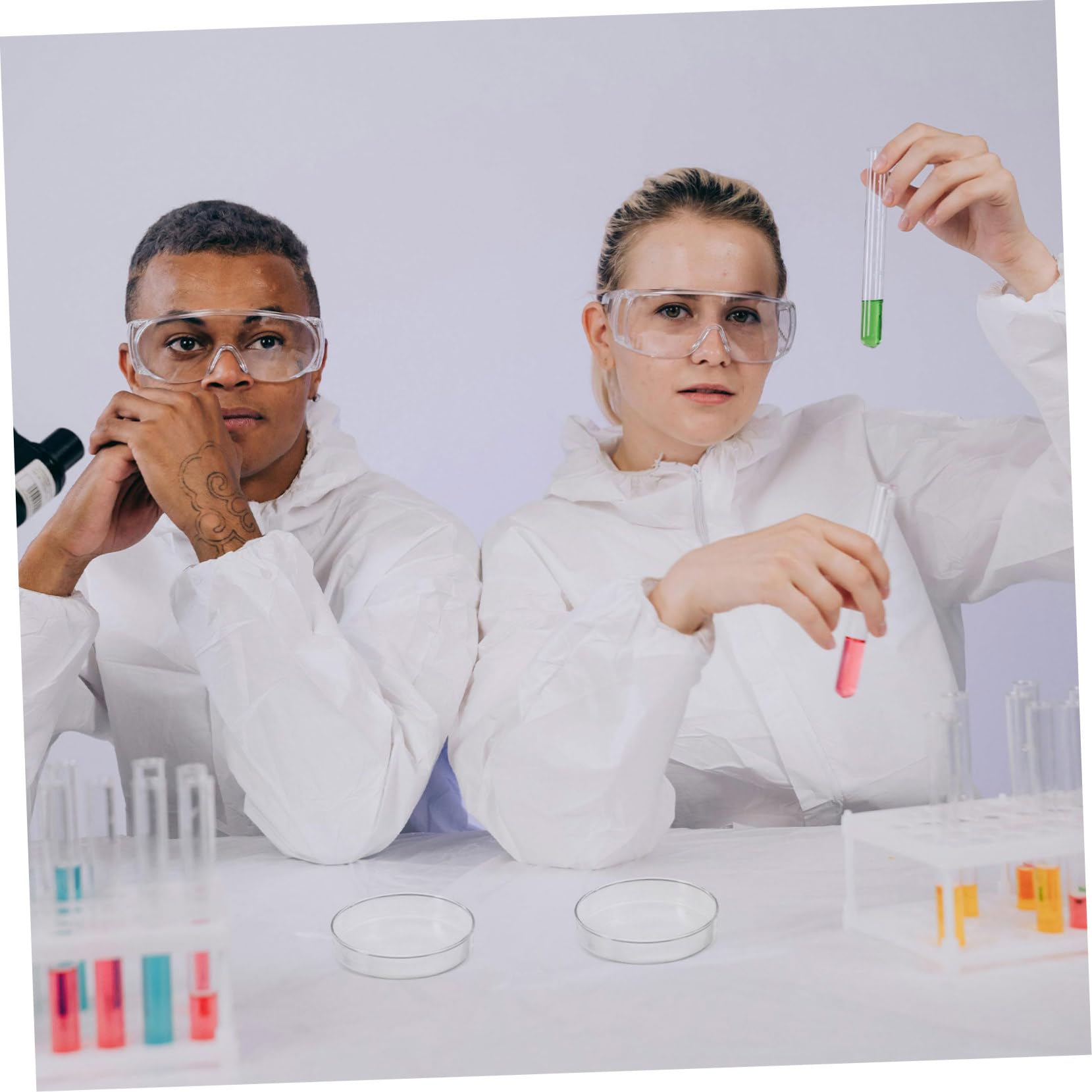 PLAFOPE 5 Pezzi Piastra di Petri in Vetro Borosilicato Trasparente Resistente al Calore per Crescita Cellulare e Studi di Tessuti Vegetali Riutilizzabile per Esperimenti Scientifici e