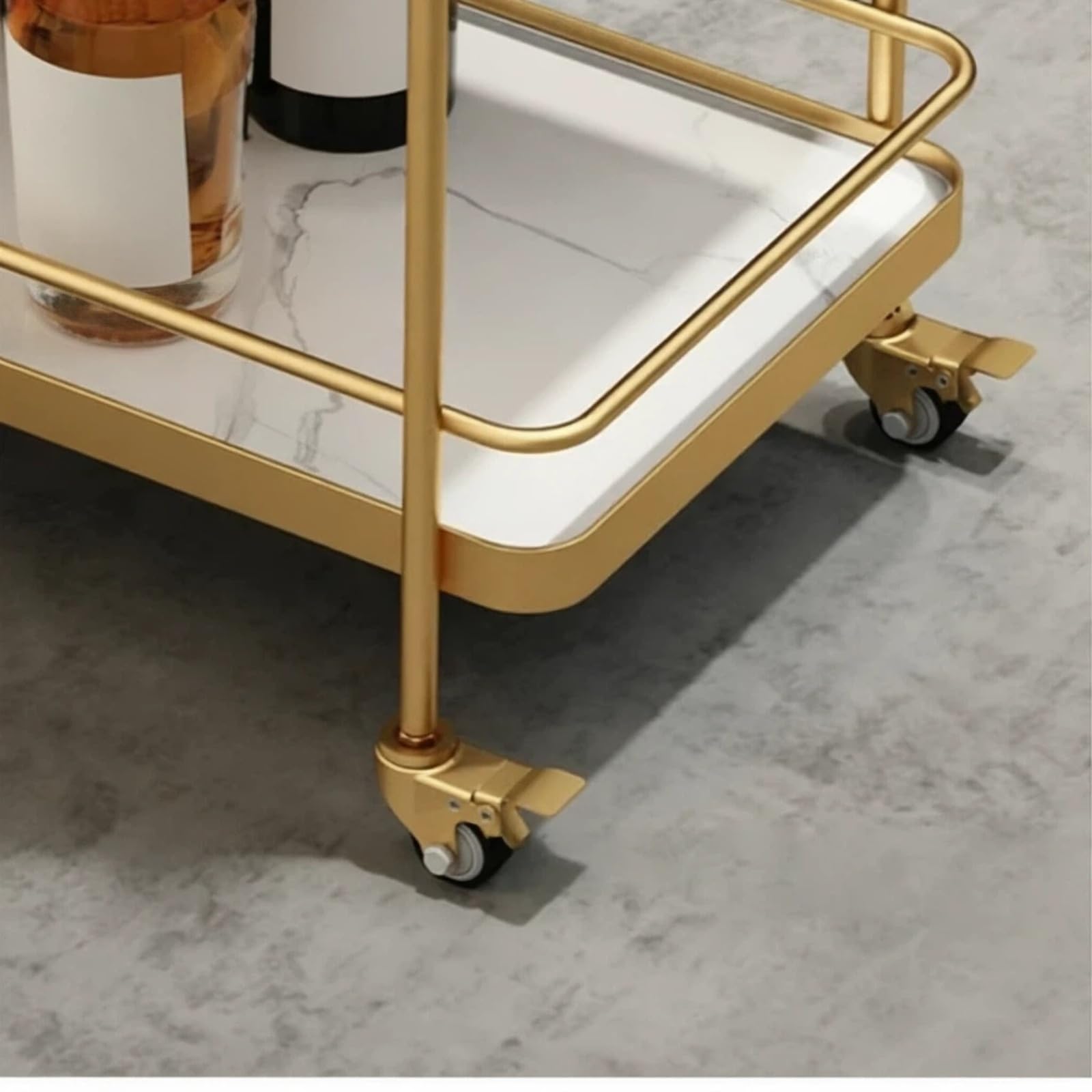 Magazzinaggio Carrello mobile for il servizio di bevande a 3 livelli for la consegna cibo for hotel portaoggetti(Bianco)