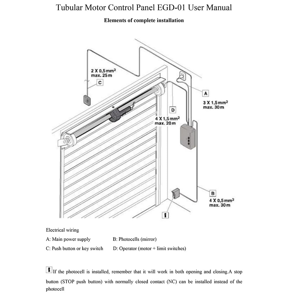 Carte de Commande Universelle pour Porte de Garage AC220V avec Récepteur pour Moteur Tubulaire et Panneau de Commande pour Moteur de Volet Roulant (4 Télécommandes)