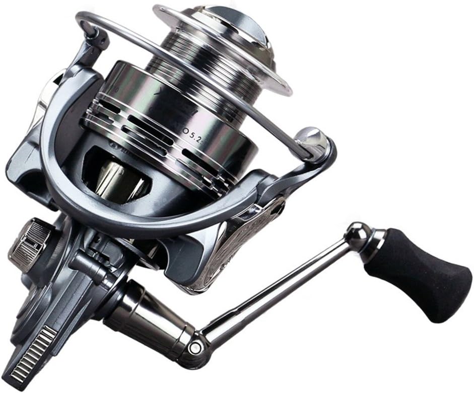yugan Carbon alloy main reel fishing reel without gap metal rocker arm EVA grip left and right interchange 13+1 axis (Size : Gc7000)
