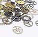 BIHRTC 100 Gram Mixed Color Antique Metal Steampunk Gears Charms Pendant Clock Watch Wheel Gear for Crafting, Jewelry Making Accessory (Assorted Color 1)