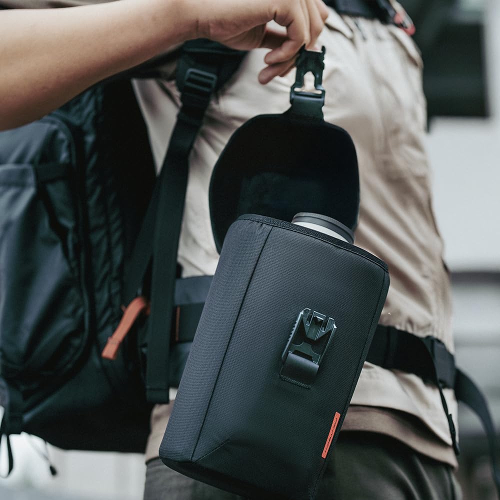 PGYTECH objektivtasche, kameraobjektiv, kameraaufbewahrung, schutz, einhandbedienung, objektivtasche, spritzwassergeschützt, magnetschnalle, schicht, Schwarz , Mサイズ, Kamera-Objektivtasche