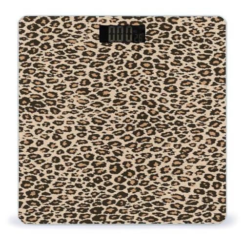Báscula digital para baño con diseño estampado de leopardo miniatura 1