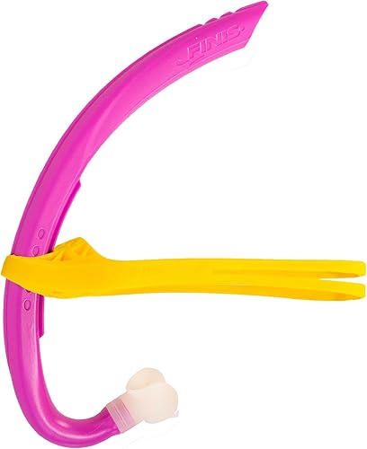 FINIS Stability Snorkel Jr - Para edades de 6 a 10 años - Esnórquel de entrenamiento de natación con correa para la cabeza, tubo más corto y