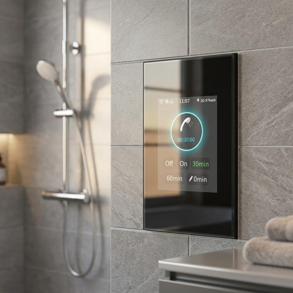 per interruttore Smart WiFi Caldaia 40A Controllo Vocale per(White US)