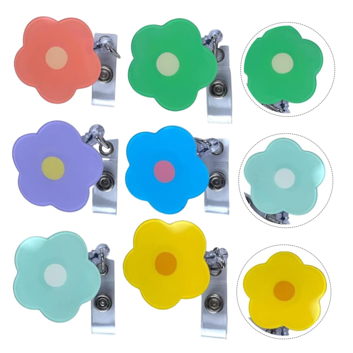 HOMSFOU 5 Series Portatarjetas De Identificación Titular De La Identificación Voluntario Titulares De Tarjetas Hebilla De Placa Titular De La Insignia Acrílico 6 Piezas X 5