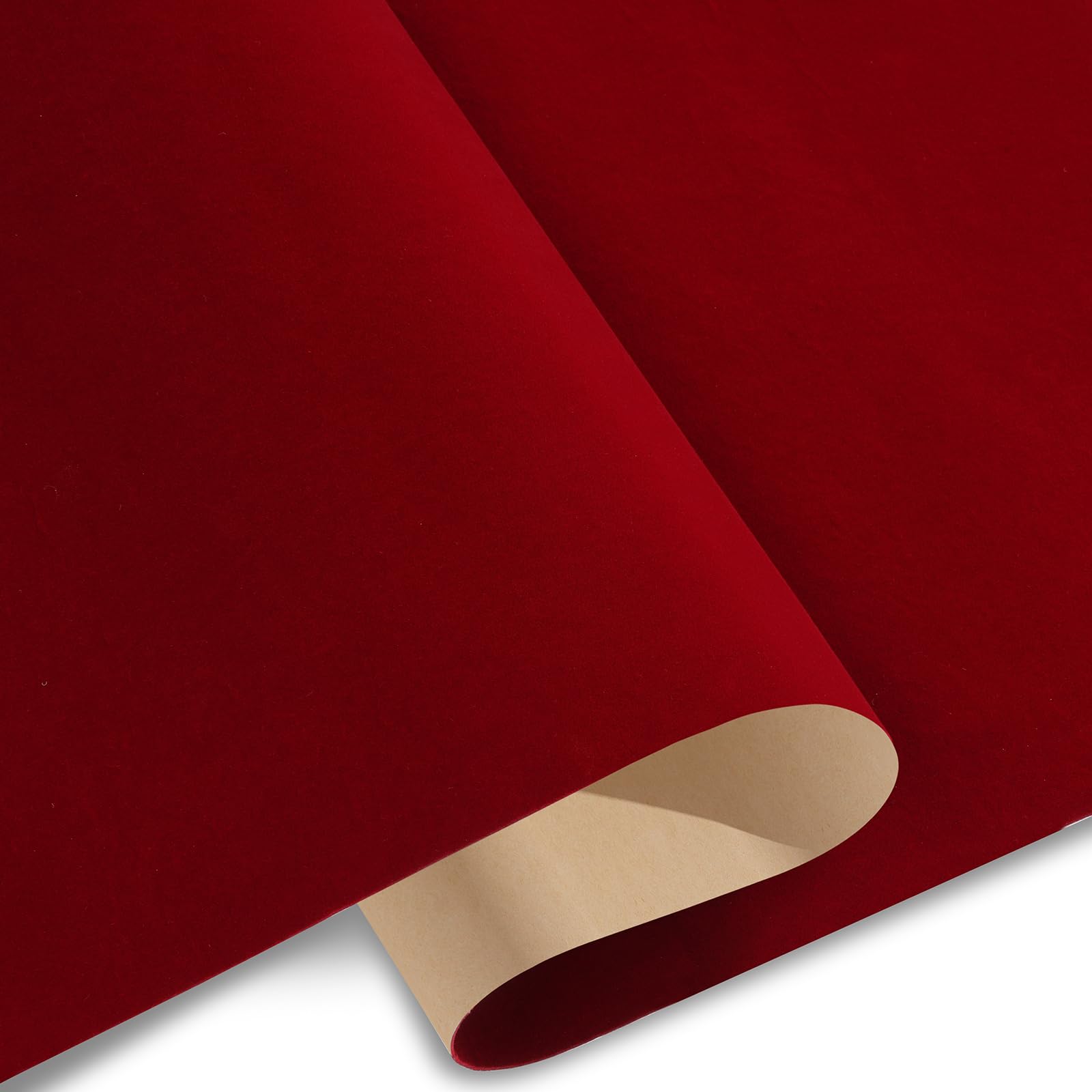Decotalk Papier Peint Adhesif Mural Rouge Foncé Velours 40X500cm Adhésif Pour Meuble Rouge Revetement Mural Papier Peint Autocollant Vintage Rouleau Adhésif Pour Salon Chambre Escalier Grenier