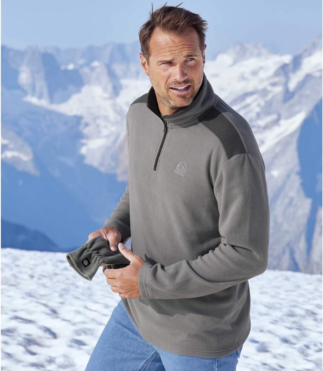 ATLAS FOR MEN - Set di 4 Maglioni in Pile da Uomo - Ultra Leggero e Caldo - Maglione a Collo Alto con Zip - Ideale per l'inverno/Viaggio - Maglioni in Pile da Uomo - Disponibile in Taglie Grandi