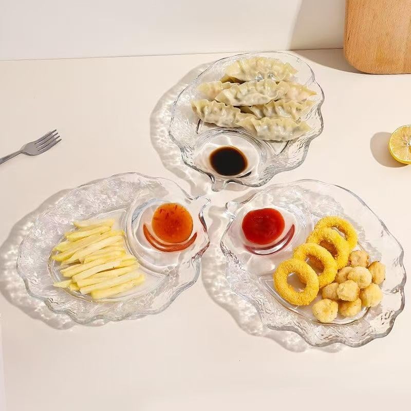 Translucent Crystal Plate Dumpling Restaurant Snack Fruit Platter
