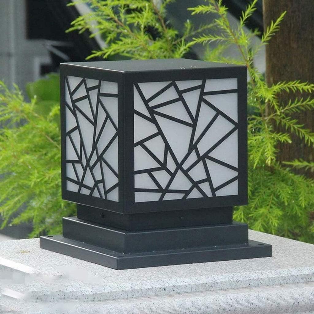 Lamp Outdoor Garden Lamp Post Lamp Modern Minimalist Column Head Lamp Waterproof Garden Landscape Lamp Iron Outdoor Lamp (Size : 30cm) (20cm)