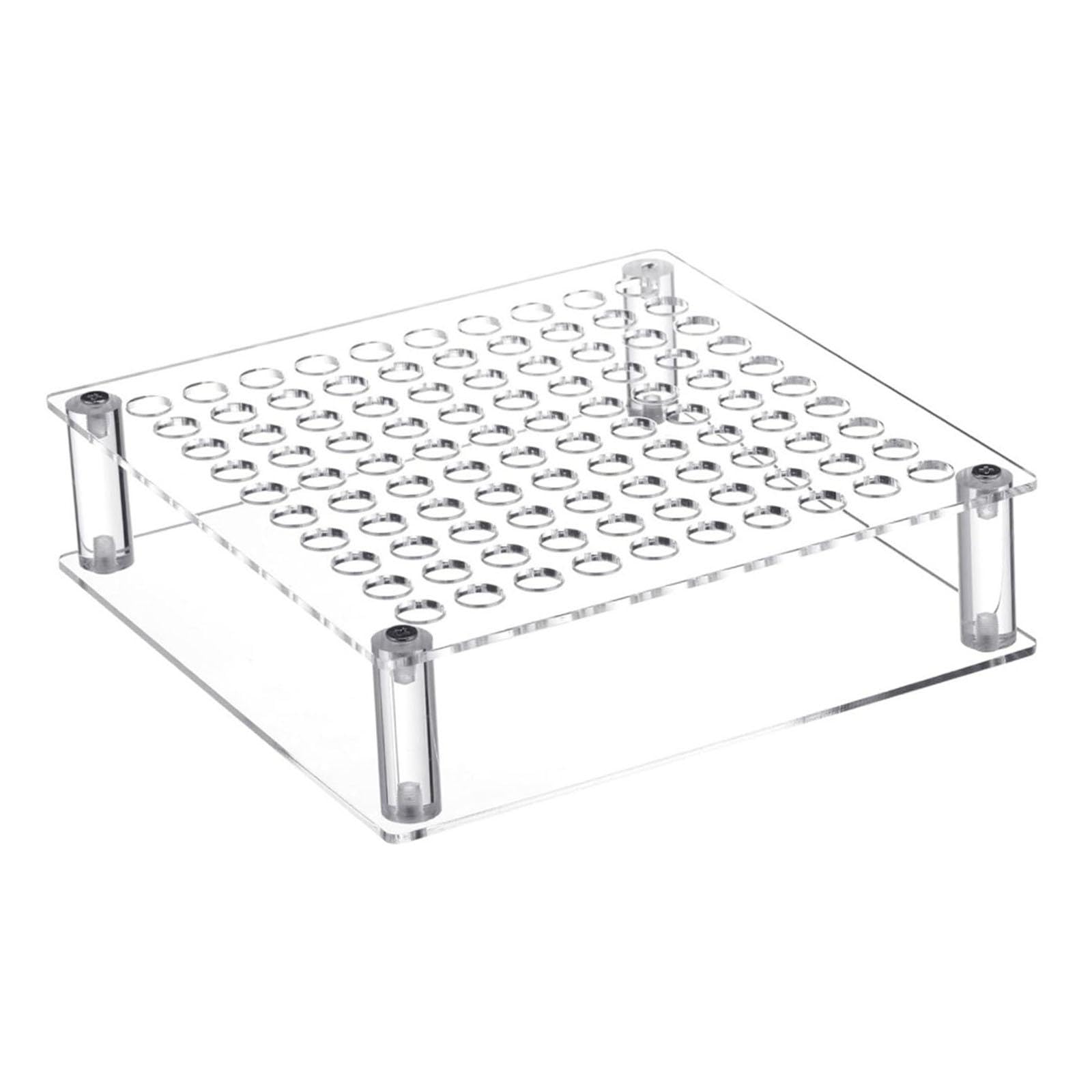Support pour pinceaux de maquillage en acrylique effet cristal clear