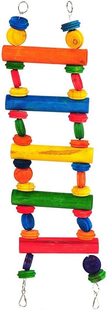 Happy Pets The Bird House, Colourful Wooden Discs Bird Toy