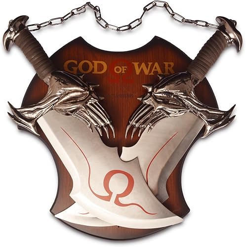 ACTASITEMS Cuchillas de metal Kratos del caos, accesorios de cosplay de guerra, un juego de dos con espadas de hoja