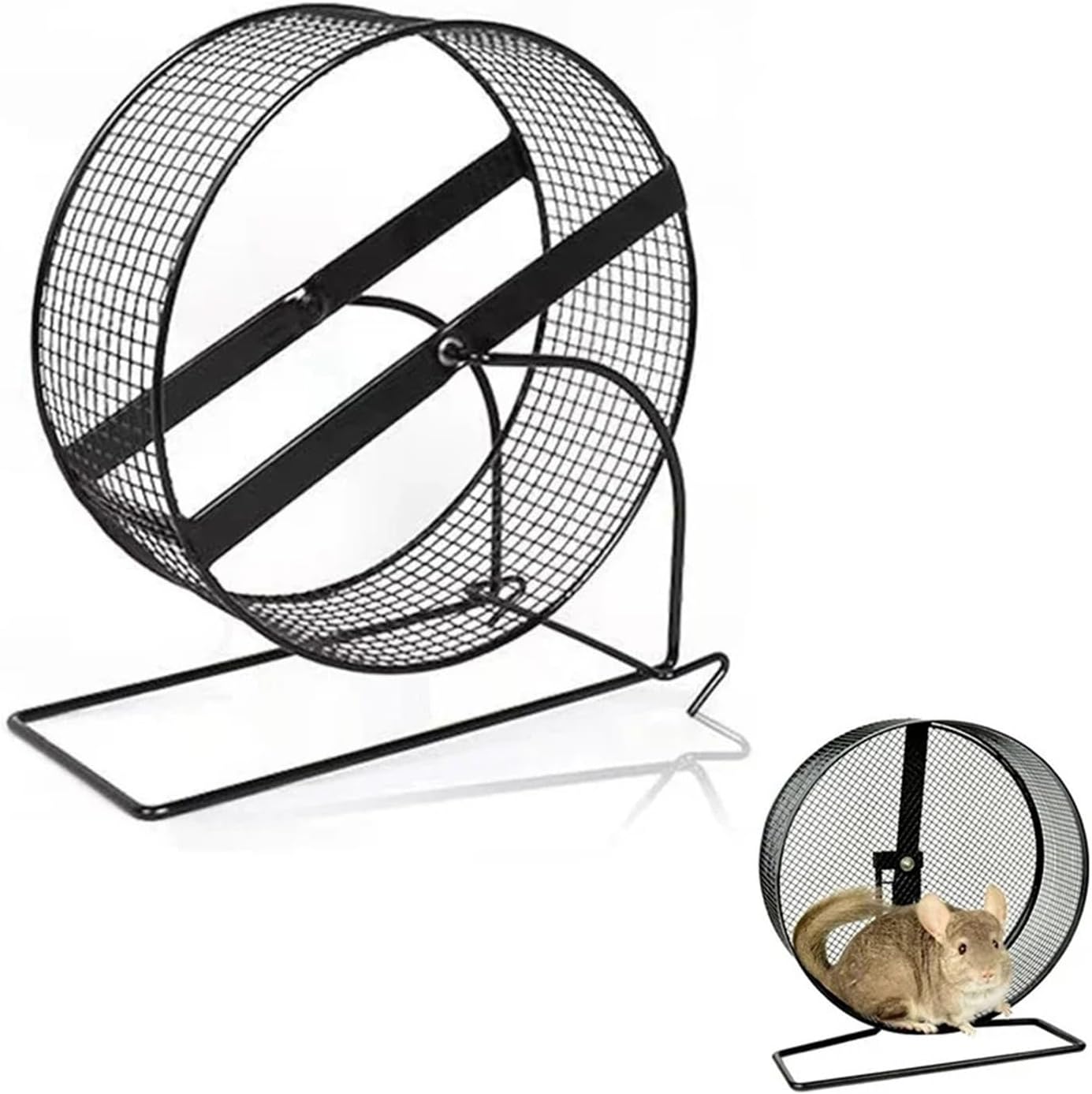 17cm 20cm Hamster Running Wheel with Stand Household Running Jogging Toy Pet Hamster Gerbil Small Animal Exercise Playing(Small)