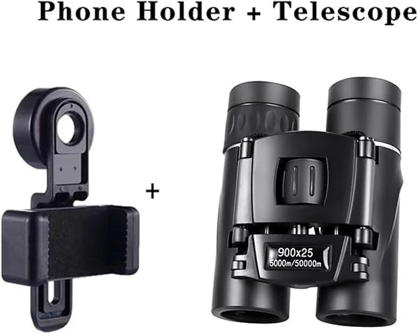 Telescopio Portatile, Telescopio Binocolo Portatile con Zoom HD 900X25, Compatto for Caccia, Campeggio E Viaggi All'aperto per Birdwatching(900x25-Set) - 2