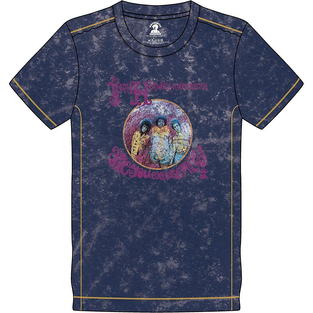 Jimi Hendrix - Licensed T-Shirt - Snow Wash - Navy - XL