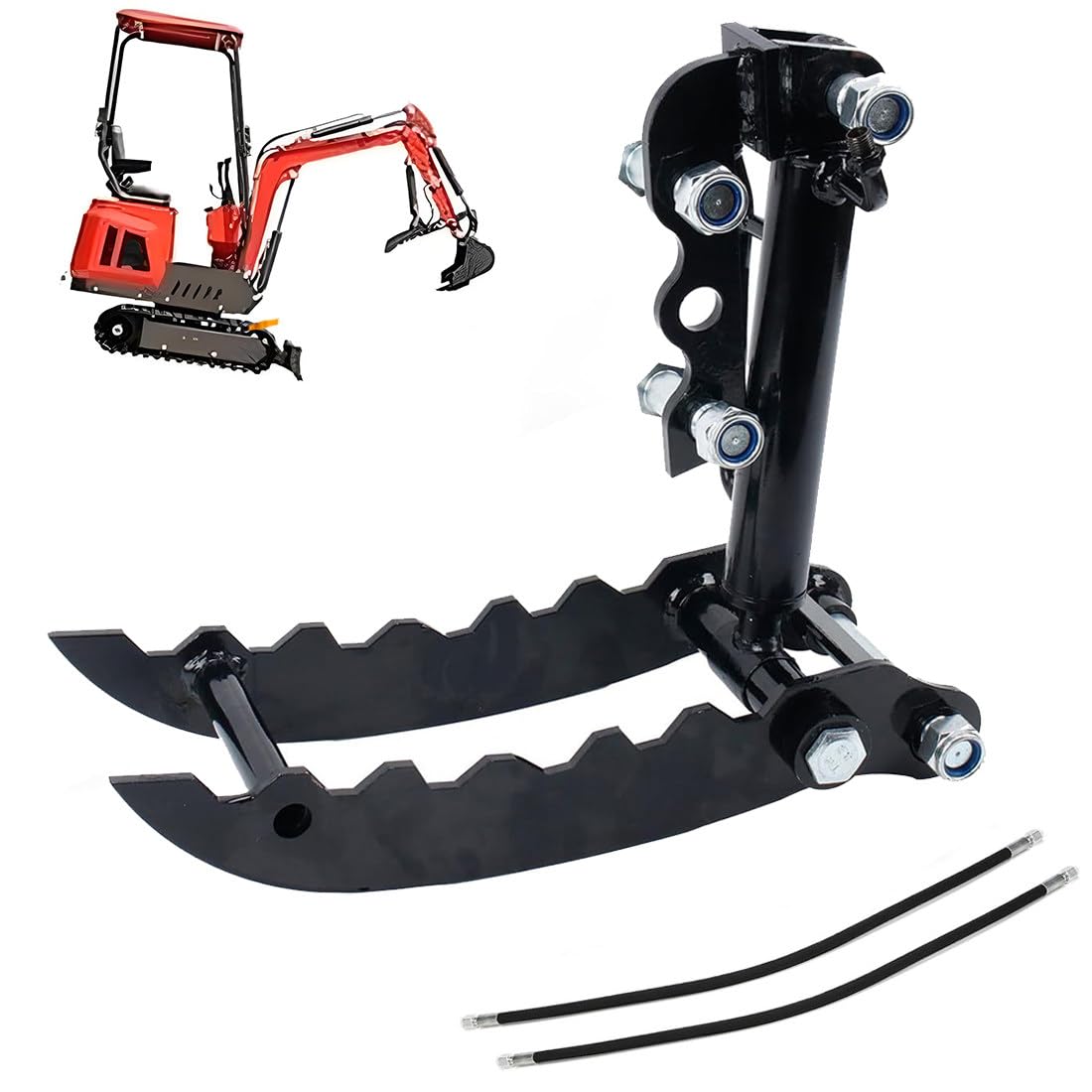 Pulgar hidráulico para mini excavadora de acero Mn con ángulo ajustable