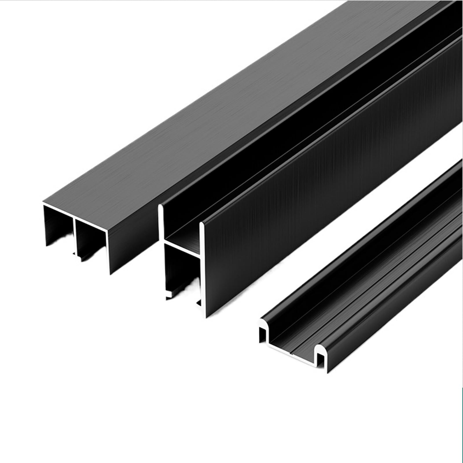 Sliding Cabinet Door Hardware Set - Easy Install Tracks for Smooth Operation Plastic Ideal for Home Renovation and Closet nization